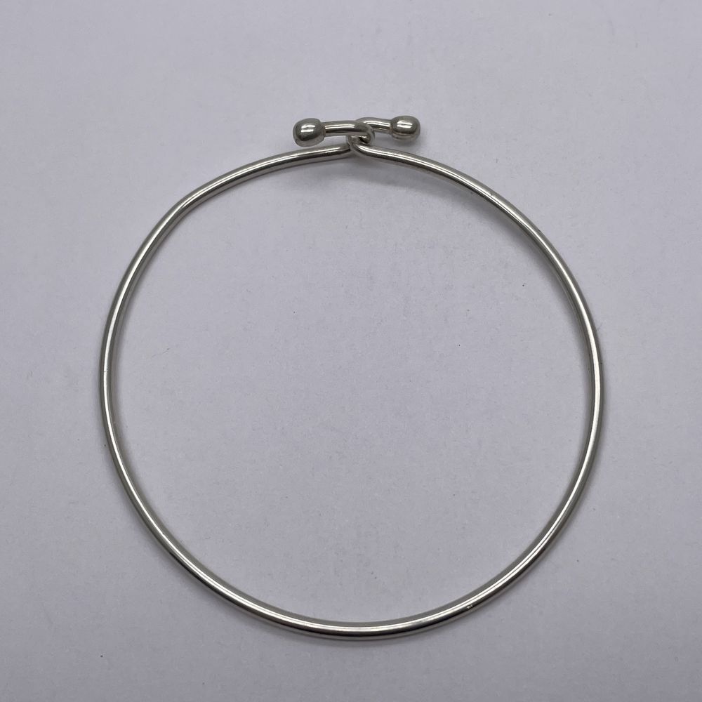 Tiffany Double Hook Wire Bangle Silver - image 5